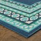 Homeroots 2 x 3 ft. Navy & Green Geometric Indoor & Outdoor Scatter Area Rug 388925 - alternate 5
